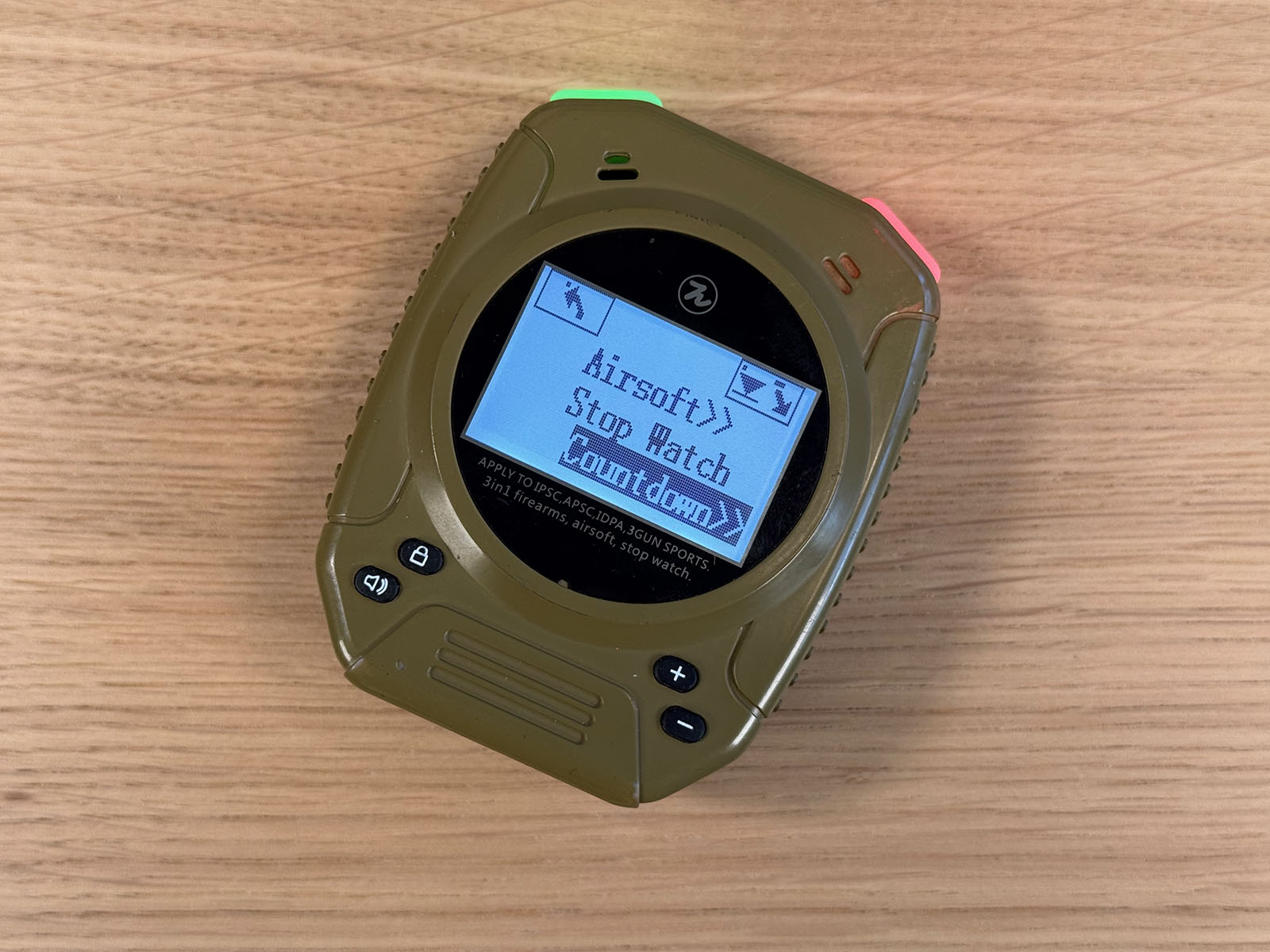 Test Timer Specialpie M1A2 : écran de réglages (décompte)