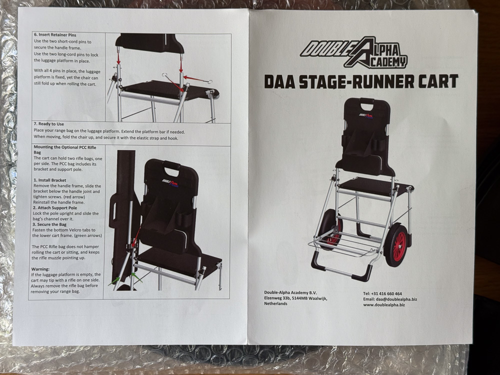 Le chariot StageRunner de Double Alpha Academy : notice, recto